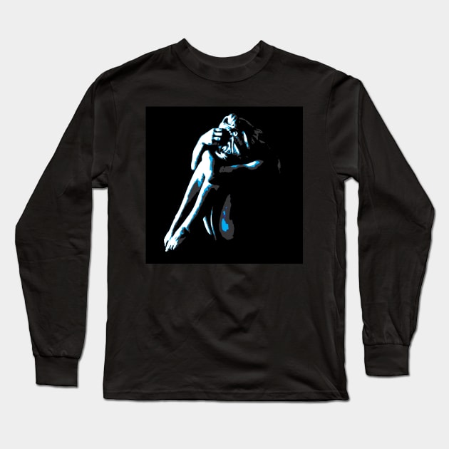 woman silhouette art Long Sleeve T-Shirt by Leticia Diab